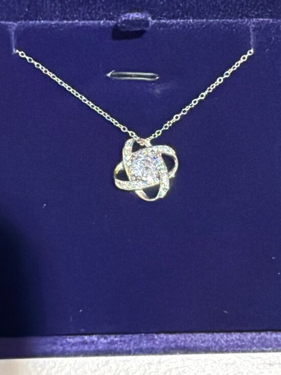 Jewelry - Silver Diamond Moissanite Cubic Zirconia Youre My world Necklace New